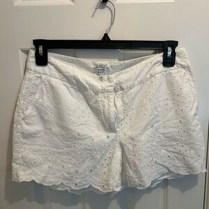 Crown and Ivy White Eyelet Shorts. No stains
